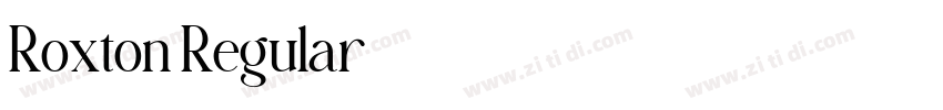Roxton Regular字体转换 Roxton Regular字体转换